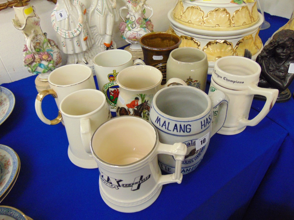 A qty of beer steins