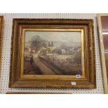 A gilt framed picture,