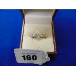 An 18ct White Gold single stone Diamond ring,