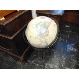 A globe on stand, a.