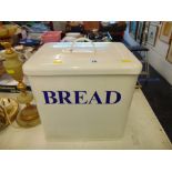 A enamel bread bin