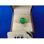 An 18ct Gold Emerald ring, approx.