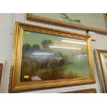 A gilt framed oil,