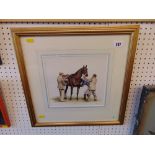 A Horse racing print, 1990, by Ferguson,