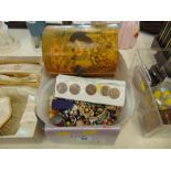 A qty of assorted watches, coins etc.