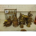 A qty of brass ware