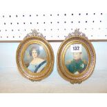 Two miniature frames