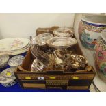 A qty of silver plated ware, inc.