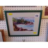 A small original painting of a Californian scene,