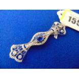 A gold and possibly Platinum Diamond and Sapphire Edwardian brooch