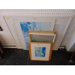 A qty of assorted framed prints inc.