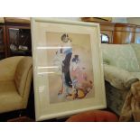 A Japanese large framed print