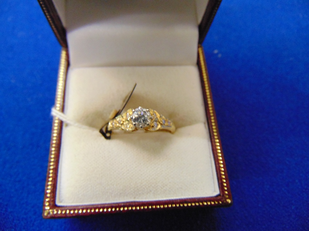 18ct Gold Diamond ring,