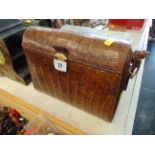 A Vintage Crocodile vanity/ handbag a.