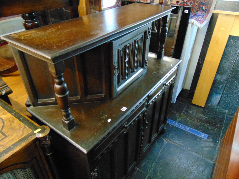 A small Oak court cupboard - Image 6 of 6