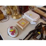 A set of three Oriental lidded boxes