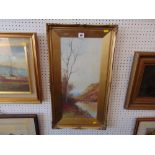 A framed watercolour, Bransome Chine,