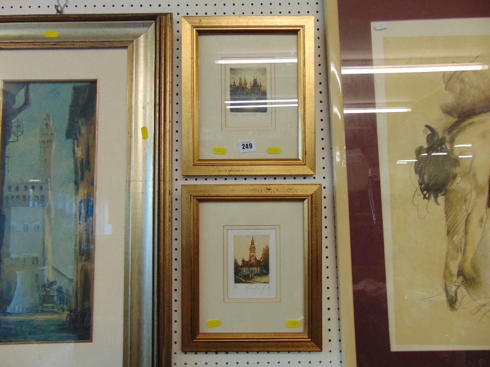 Two small framed print, prague, - Image 5 of 6