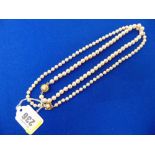 A 9ct clasp Pearl necklace plus one other
