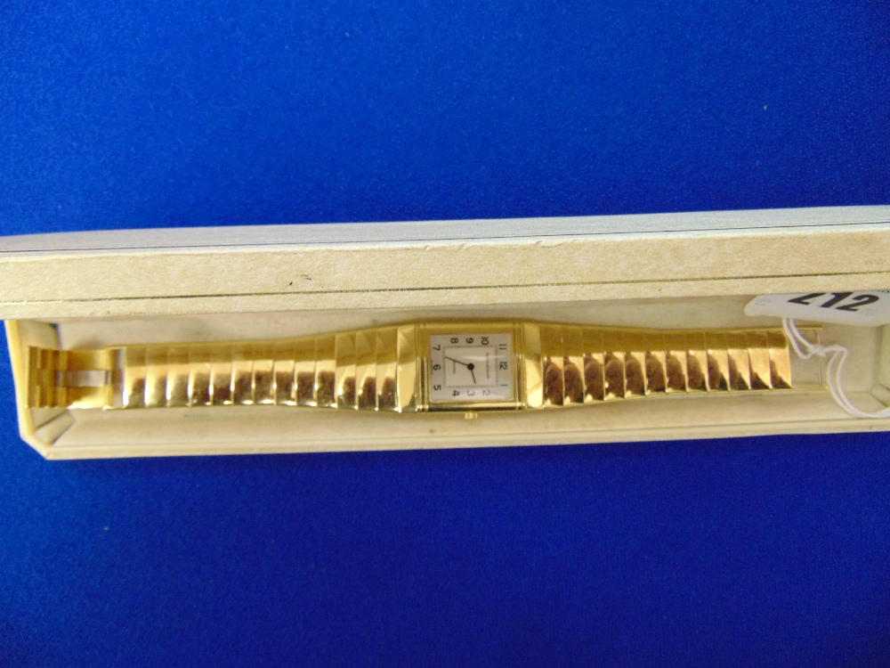 A Jaeger Le Couture 18ct Gold watch, reverso,