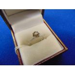 An 18ct White gold single stone Cinnamon Diamond ring, 1.