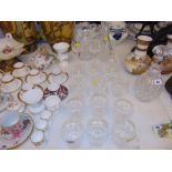 A collection of Stuart crystal, Glencoe, glassware, decanter etc.