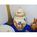 A large pottery lidded vase