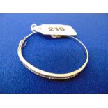 An 18ct White Gold bangle, 12 grams,