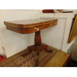 An Antique Mahogany cross banded tea table