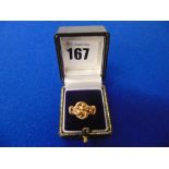 A 9ct gold hallmarked gold knot ring