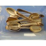 Twelve matching hallmarked Silver tea spoons with matching sugar tong