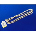 A 9ct clasp Pearl necklace plus one other
