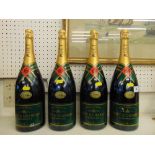 Four bottles of Magnum Moet champagne,