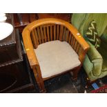 A solid teak chair