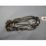 Five hematite necklaces