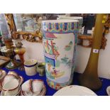 An oriental porcelain stick stand