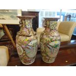 A pair of Canton vases,