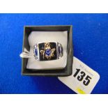 A Masonic silver gilt ring