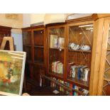 TWO MAHOGANY DISPLAY CABINETS