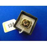 A Masonic silver gilt ring