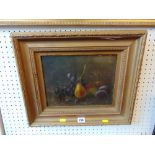 A framed oil on board,