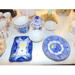 12 pieces of blue and white china