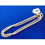 A 9ct clasp Pearl necklace plus one other