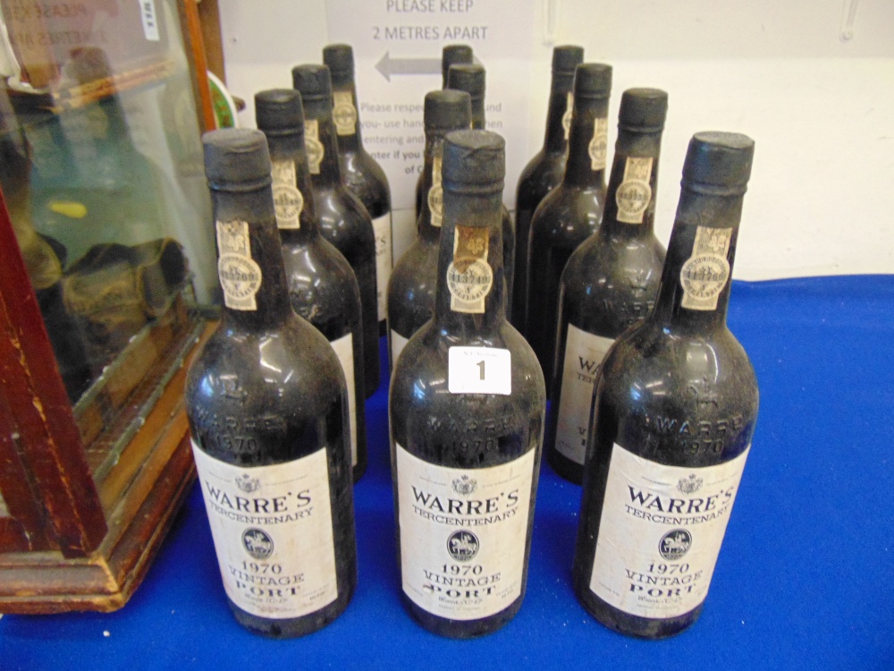 A cases of 12 Warres Vintage Tercentenary 1970 Port