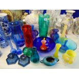 A collection of coloured glass