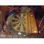 A dart board and a dart recorder