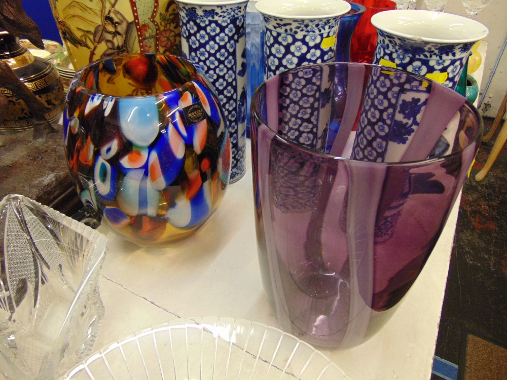A collection of glassware, vases etc. - Image 2 of 4