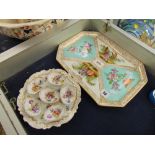 A Dresden tray and a egg tray