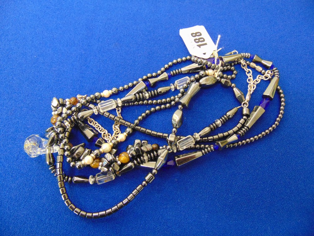 Five hematite necklaces - Image 2 of 2