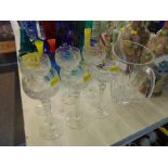 A set of six glasses and a jug